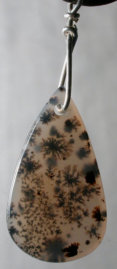 Dendritic Agate Necklace ~Handmade Sterling Silver~ Rare Oregon Graveyard Point Agate