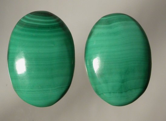 malachite designer cabochons matched pairs