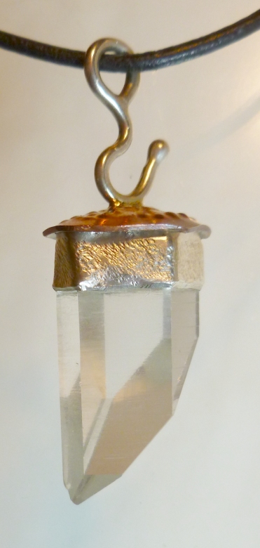 Shaman Goddess Quartz crystal pendulum talisman ruby emerald gold and silver talisman pendant jewelry crystals gems contemporary metaphysical new age Mystic Merchant