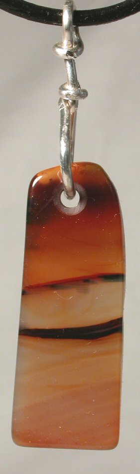 Carnelian chalcedony agate pendant focal point bead jewelry