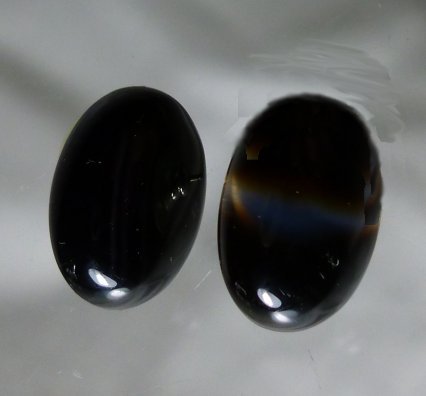 Black agate earrings.