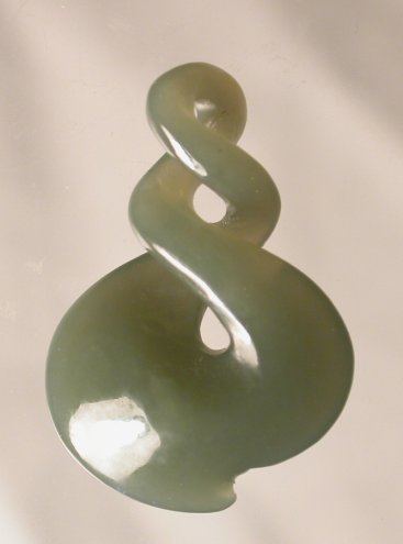 Maori Style Koru Nephrite jade carving talisman jade talisman jade pendant focal point bead Handmade by Billy Mason unique gold Jewelry pictures and info