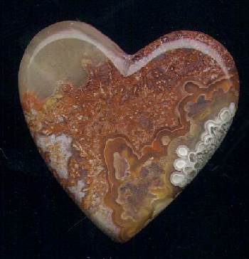 crazy lace agate heart