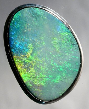 Opal & ruby slider pendant Australian opal gem stones