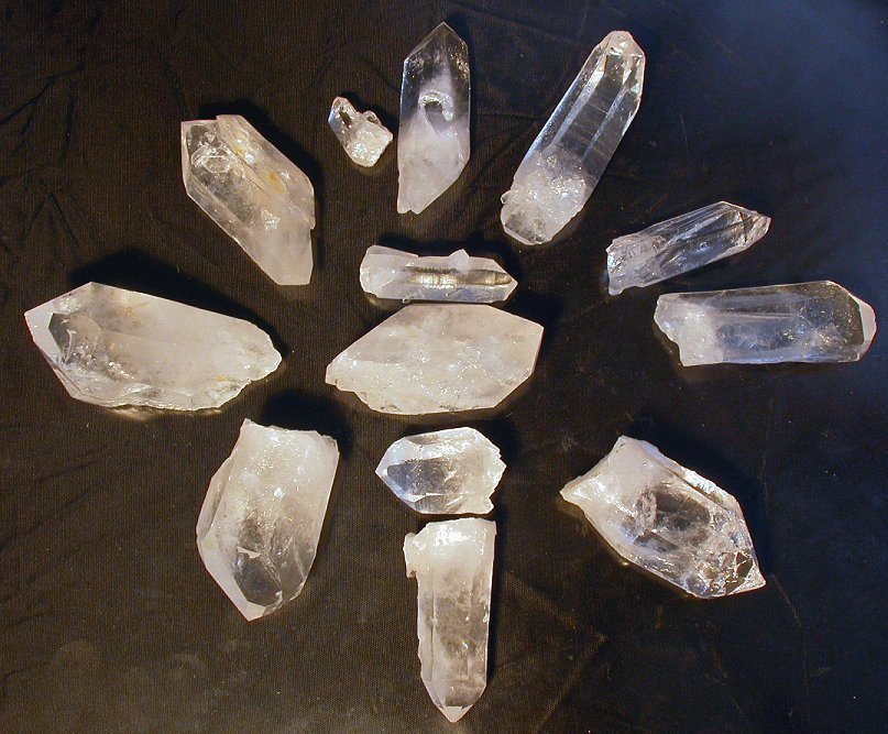 quartz crystal healing meditation chakra energy light work layout set