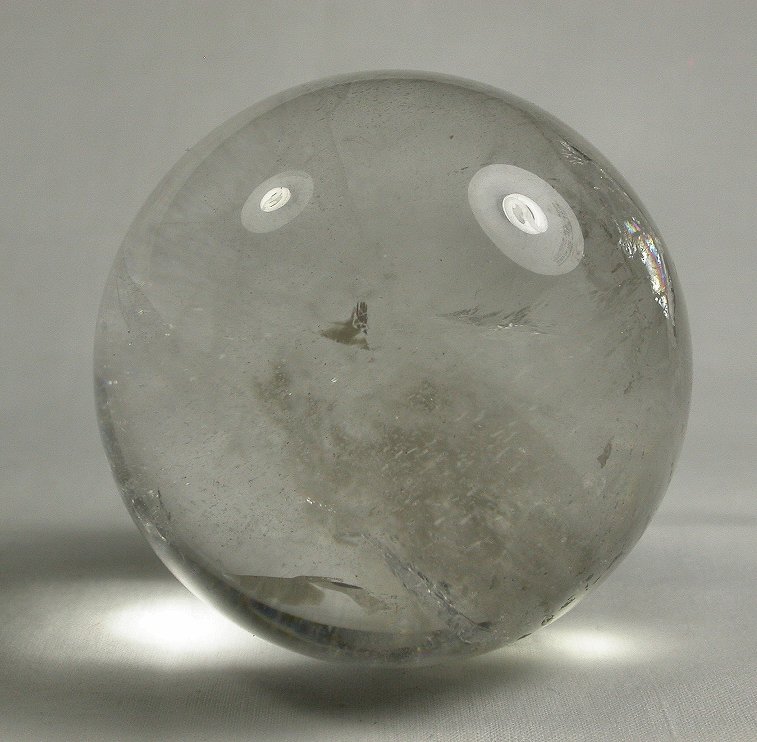 Shamanic quartz crystal sphere 2 inches gems stones titanium dioxide crystals in quartz metaphysical new age